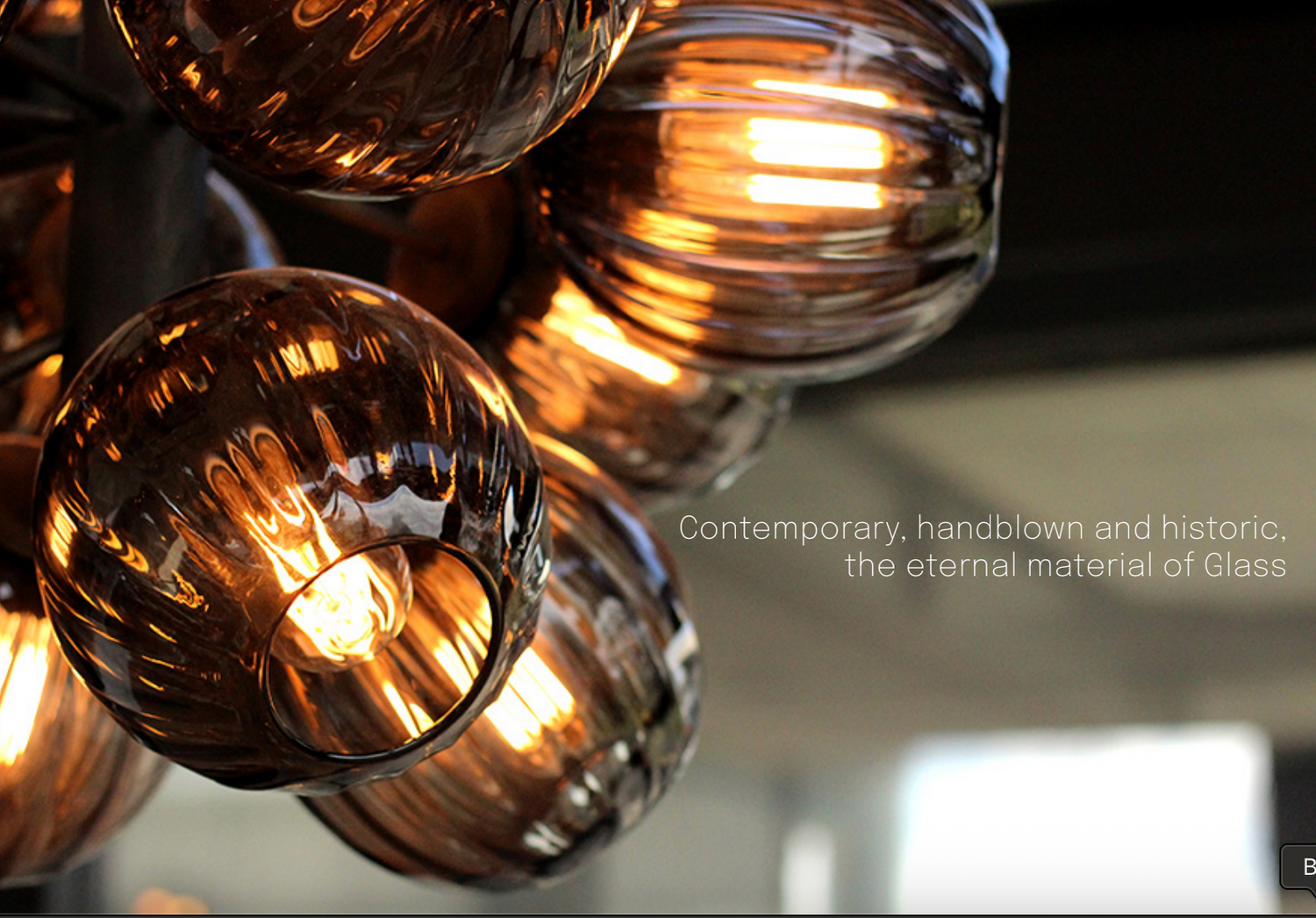 A Zoomed in image of a handmade amber chandelier 