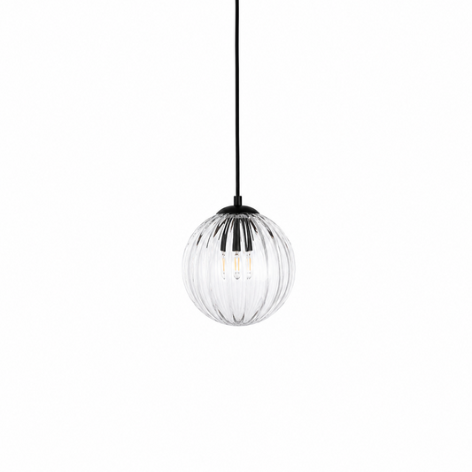 Clear glass pendant light on a white background glass pendant luxury handmade