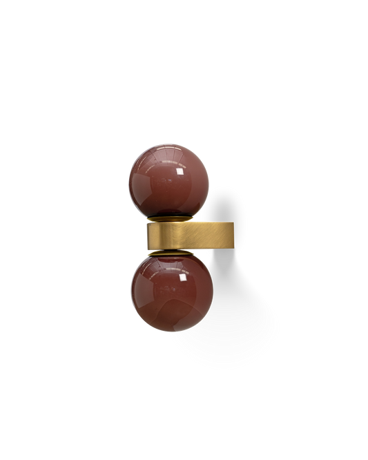 plum red handblown wall light classic modern style
