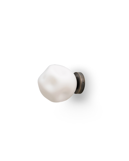 white natural bright handblown wall light classic modern style