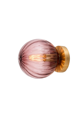 Pink glass wall sconce with gold metal fixture on a white backgroundhandmade lighting Melbourne
hand blown glass lighting Australia
custom lighting Melbourne
designer lighting Melbourne